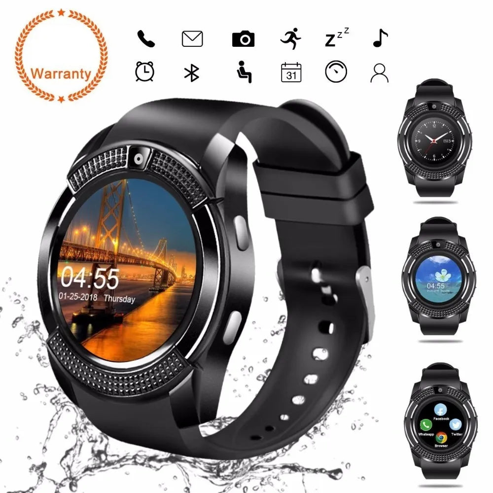 Smartwatch V8 Touch Screen Sports Round Screen Smart Phone Watch