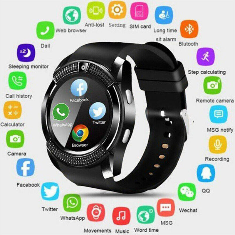 Combo V8 Smart Watch Charger Bond V8 SmartWatch Phone Sim TF Card