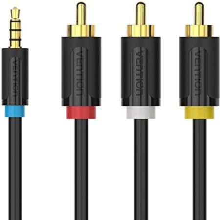 Vention 3.5mm to 3 RCA AV Cable- 2 Meters (VEN-VAB-R07-B200)