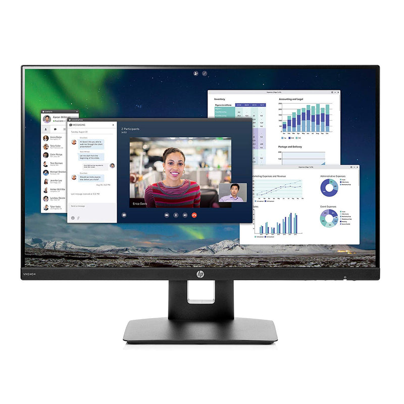 HP VH240a - 23.8-inch FHD IPS Monitor (1KL30AS) with Tilt/Height Adjustment and Built-in Speakers