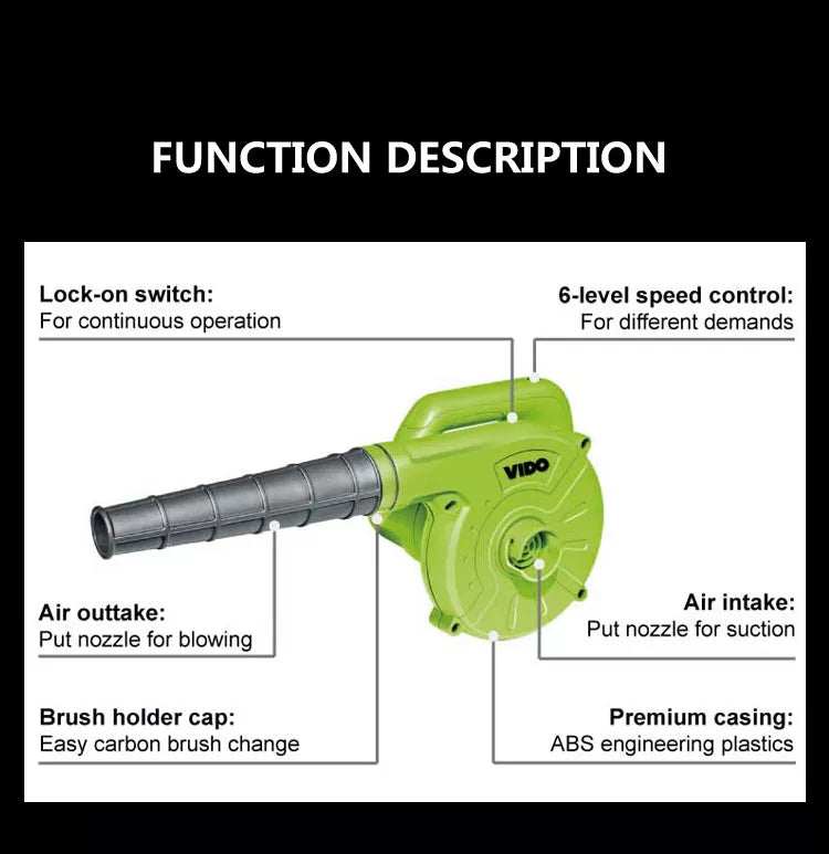 VIDO WD050210680 Aspirator Blower 680W