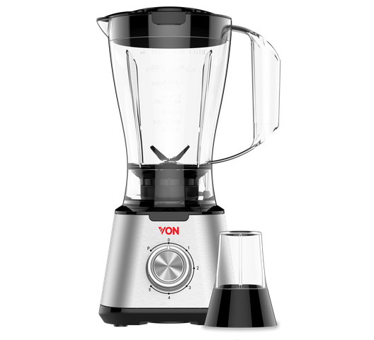 Von VSBT06MNX 1.5 Liters Blender - 600W, 5 Speeds with pulse function, Grinder