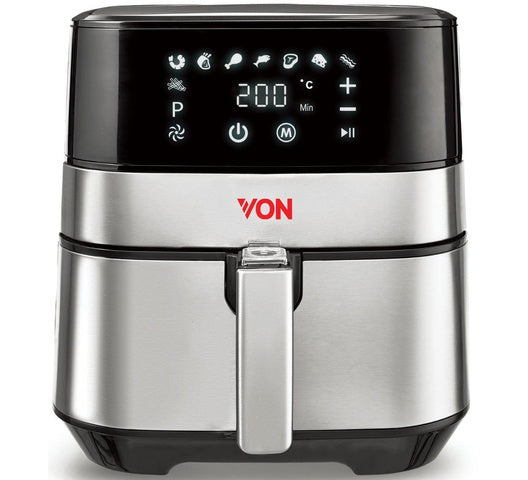 Von VSYA35BBK 3.5 Liters Air Fryer - 1300W, Easily removable frying pan