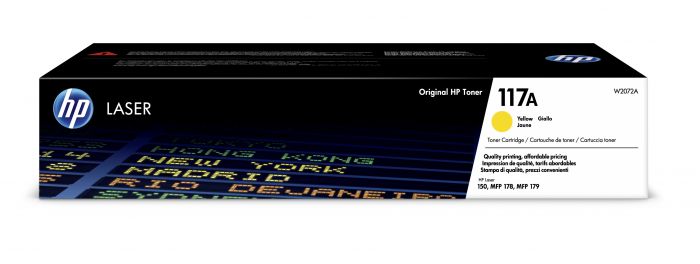 HP 117A Yellow Original Laser Toner Cartridge - W2072A