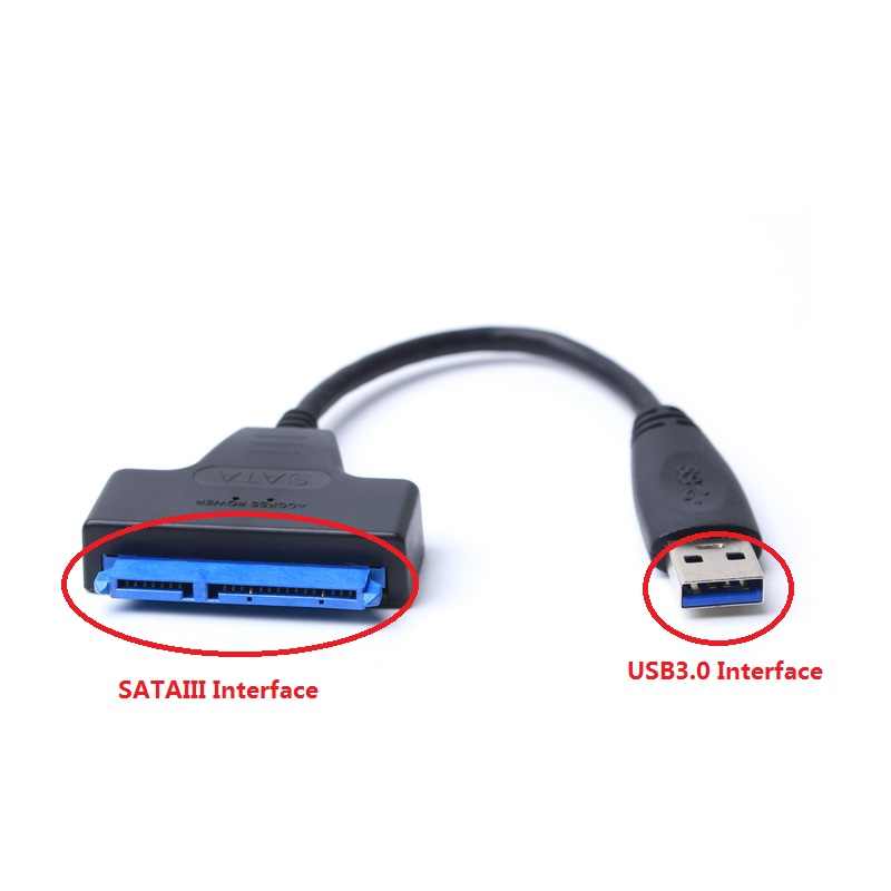 Weijinto USB 3.0 to Sata adapter 22pin cable for 2.5" sata SSD HDD