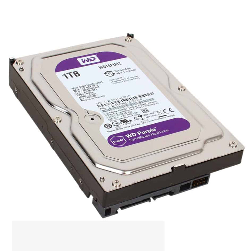 WD Purple 1TB Surveillance Hard Drive (WD10PURZ)- 64 MB, 5400 rpm