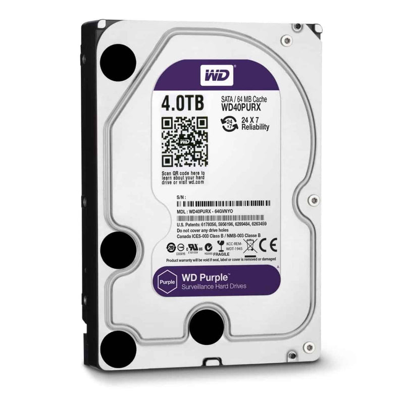 Western Digital 4TB SATA Hard Drive (WD40PURZ)64 MB, 5400 rpm