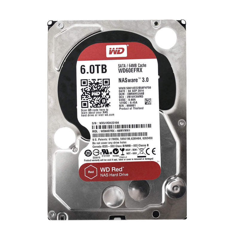 WD Red NAS Hard Drive (WD60EFAX) - 6TB