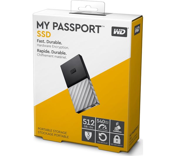 WD 512GB My Passport USB 3.1 Gen 2 External SSD