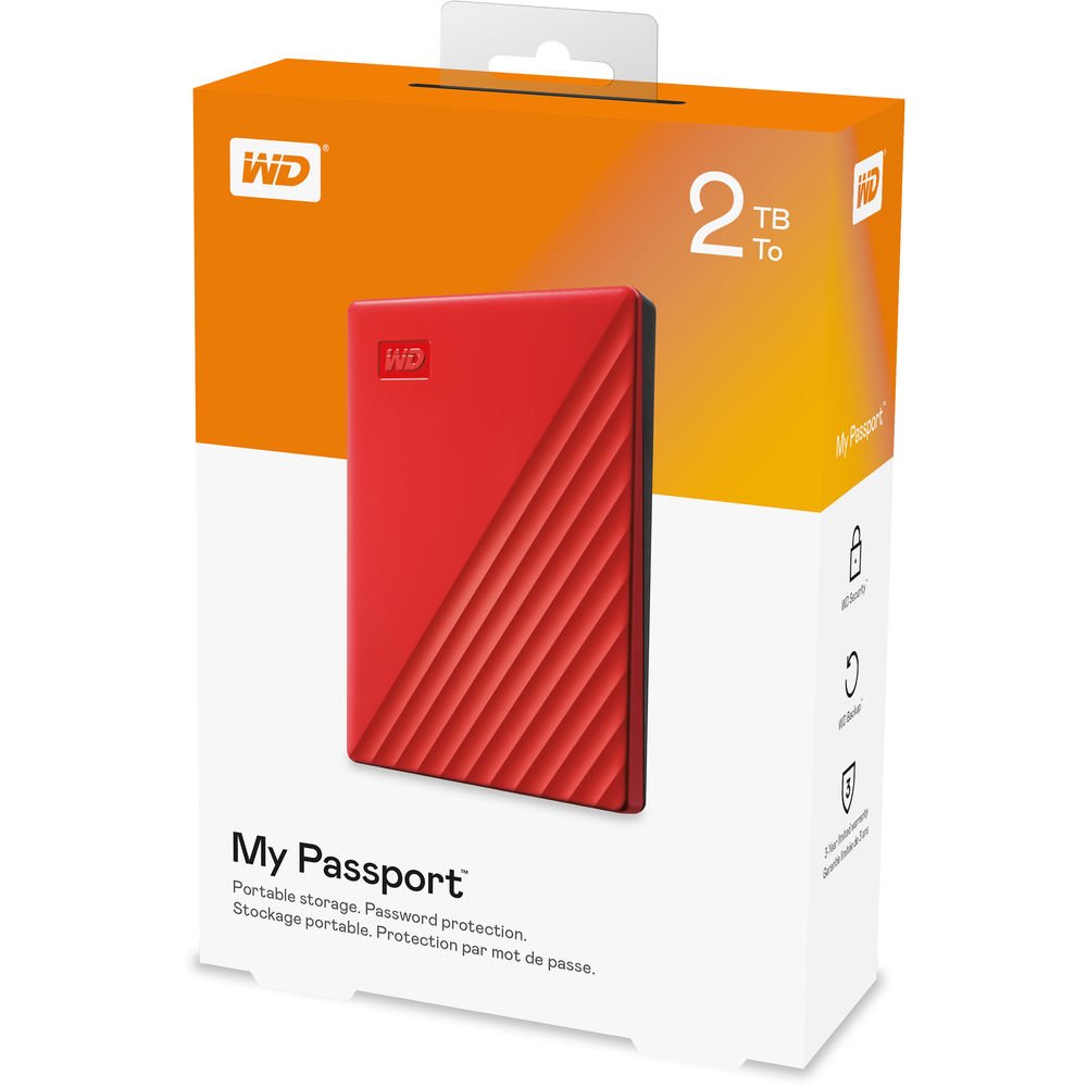WD 2TB My Passport USB 3.2 Gen 1 External Hard Drive