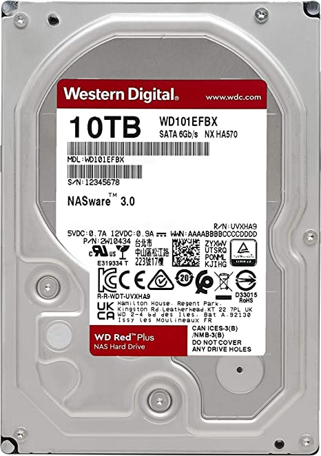 WD (WD101EFBX) Red NAS Hard Drive - 10TB 