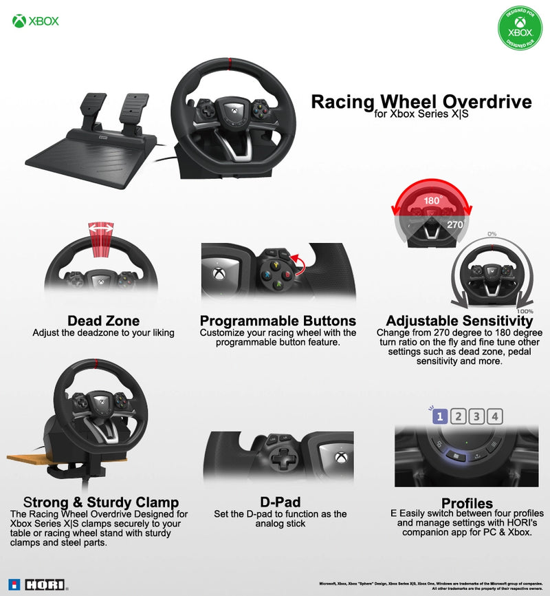 XBOX One Racing Wheel Overdrive HORI 404