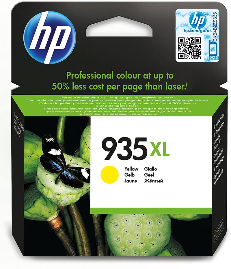 HP 935XL High Yield Yellow Original Ink Cartridge, C2P26AE