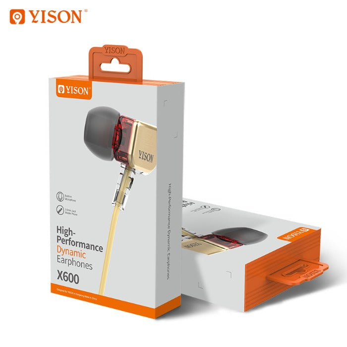 Yison X600 Wired Earphone - Dynamic earphones, High Performance