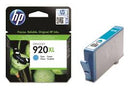 HP 920XL High Yield Cyan Original Ink Cartridge, CD972AE