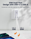 LDNIO Portable Charger Pd Fast Charging Adapter, With 1 Type-c And 1 Auto-ID Usb Ports - A4403C