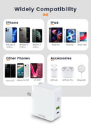 LDNIO Portable Charger Pd Fast Charging Adapter, With 1 Type-c And 1 Auto-ID Usb Ports - A4403C