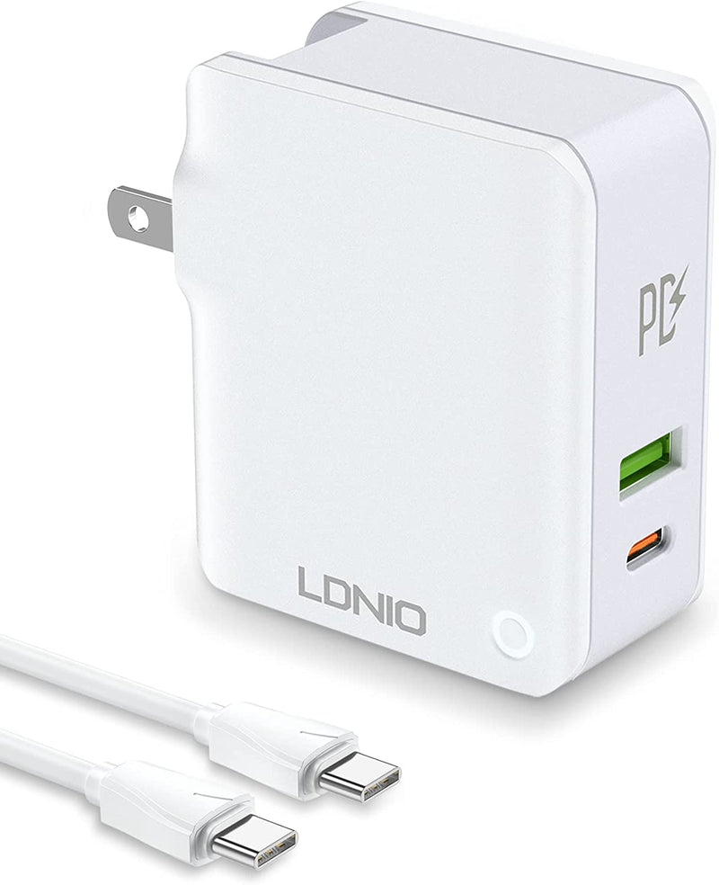 LDNIO Portable Charger Pd Fast Charging Adapter, With 1 Type-c And 1 Auto-ID Usb Ports - A4403C