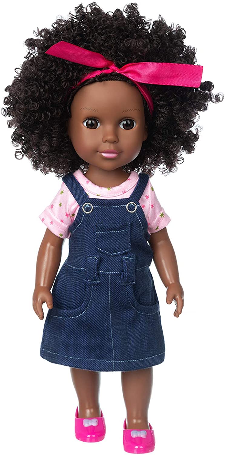 Fun African Realistic Washable Doll Toys - Beautiful Gift, Black Doll Baby Girl Toys, With Clothes