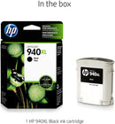 HP 940XL High Yield Black Original Ink Cartridge, C4906AA
