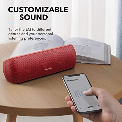 Anker Soundcore Motion+ IPX7 Waterproof Bluetooth Speaker - Hi-Res 30W Audio, BassUpTM Technology, 12 Hour Playtime