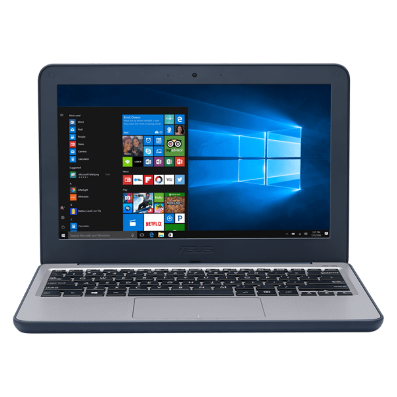 ASUS W202NA-GJ0093T Laptop (90NX0FU1-M02170) - Intel Celeron N3350, 1st Gen, 128GB Hard Disk, 4GB RAM, 11.6"" Inch HD Display, Win 10 Home, 1-Year Warranty "