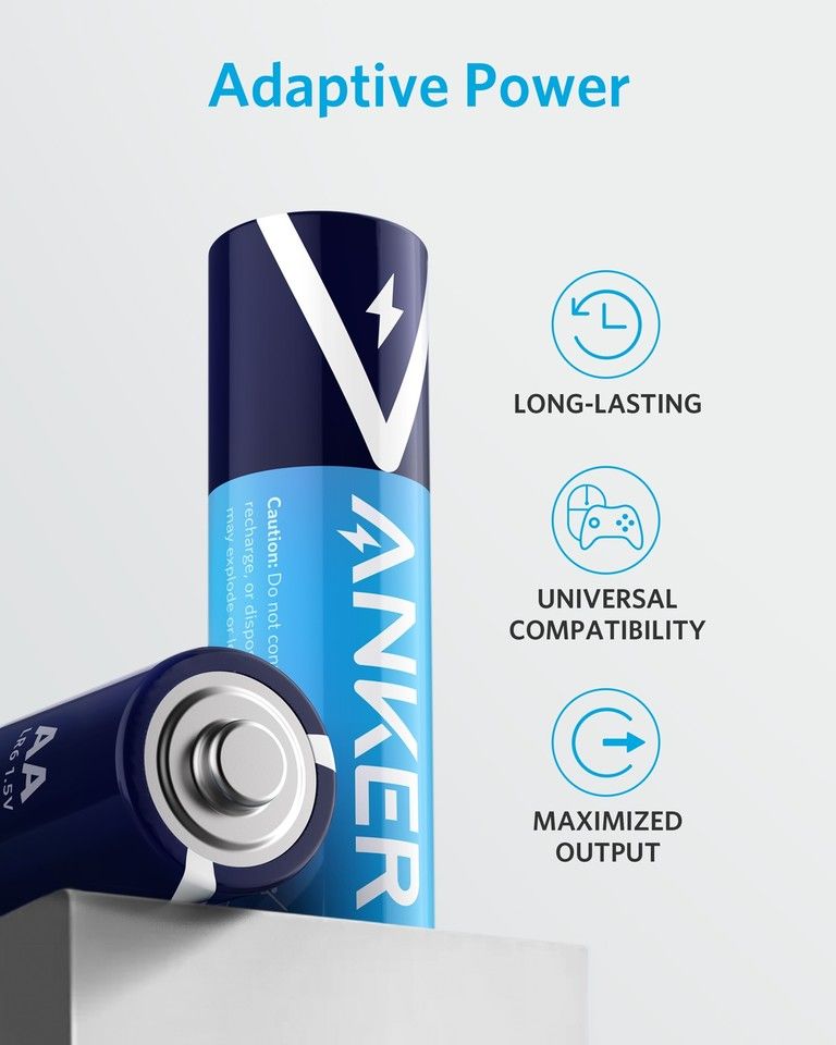Anker AA Alkaline Batteries 4-pack (B1810H12)