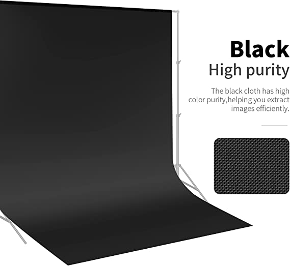 Visico Muslin Backdrop 3X6M - Black