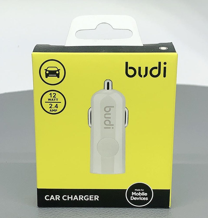 Budi Single Port Car Charger Mini - 2.4A USB output , Ultra-compact