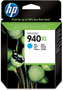 HP 940XL High Yield Cyan Original Ink Cartridge, C4907AA