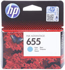 HP 655 Cyan Original Ink Advantage Cartridge, CZ110AE