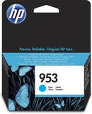 HP 953 Cyan Original Ink Cartridge, F6U12AE