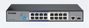 D-link 16-port 10/100Base-T Unmanaged Long Range 250m PoE+ Surveillance Switch with 16 PoE ports (DES-F1016P-E/B)