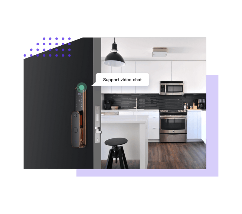 Tuya Wi-Fi Smart Video Door Lock - HD quality transmission, Screen integration, Two-way talk, Easy integration