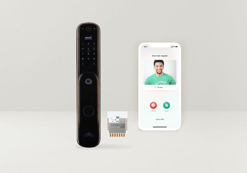 Tuya XSDTS 3D Face Smart Door Security Lock - Face & Camera Monitor Intelligent, Fingerprint Password, Biometric Electronic Key Unlock