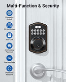 Raykube Fingerprint Door Lock With Tuya app - Waterproof, Bluetooth, Wifi, Keyless IC Passcode Card, Enter Electronic Lock, TT Lock