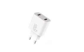 Itel  Adapter  EU ICW181E Charger - 18W, Fast Charger, 2 USB Port,