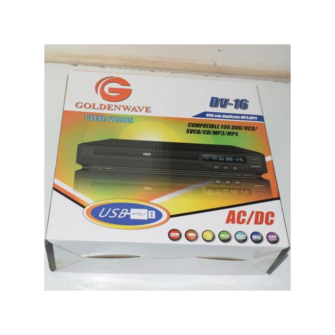 Products Goldenwave AC/DC- DV-16 Dvd Player