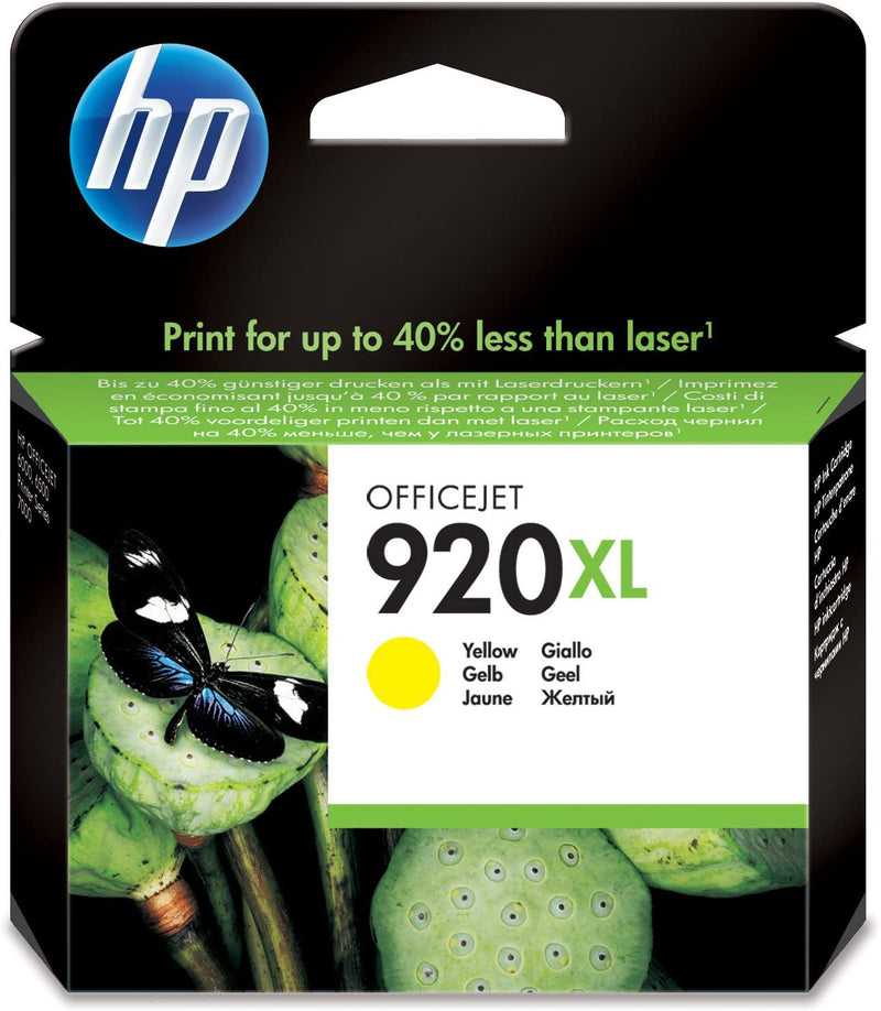 HP 920XL High Yield Yellow Original Ink Cartridge, CD972AE