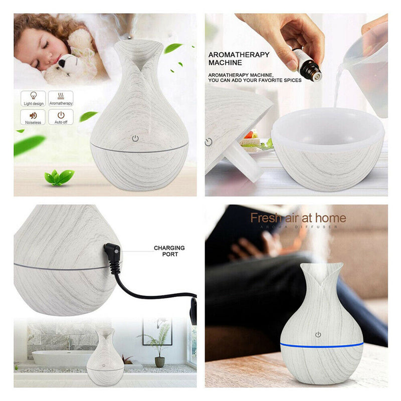 Ultrasonic Aroma Humidifier - Capacity 130ml, Noiseless