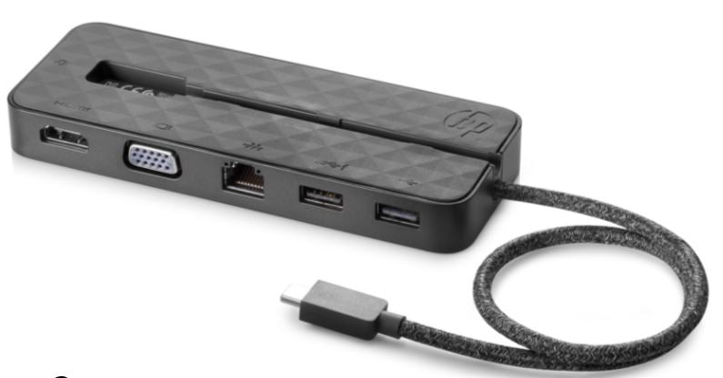 HP USB-C Mini Dock - Type C to 2ports USB 3.0, RJ45 LAN, VGA and HDMI -1PM64AA