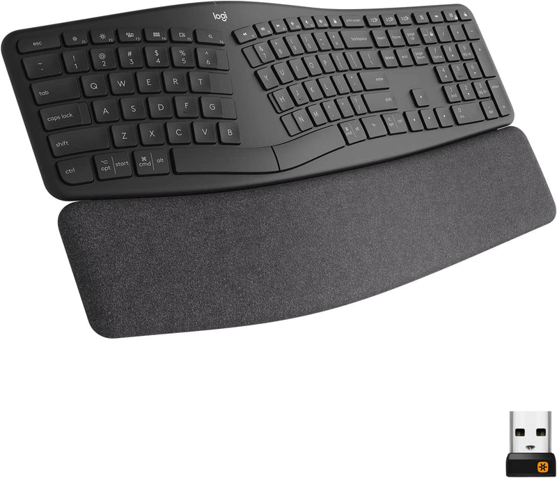 Logitech ERGO K860 Wireless Ergonomic Keyboard (Bluetooth and USB Connectivity) Compatible with Windows/Mac - 920-009166