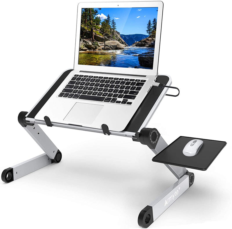 Foldable Multifunctional Laptop Stand with Mouse Rest and  Dual cooling fans