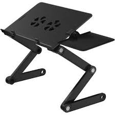 Foldable Multifunctional Laptop Stand with Mouse Rest and  Dual cooling fans