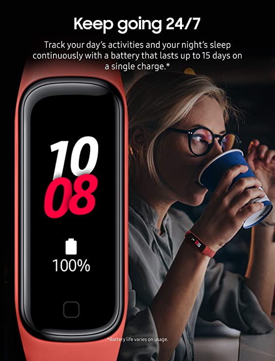 Samsung Galaxy Fit 2 Smart Watch - 2MB ROM, 32MB RAM, 1.1-inch AMOLED Touchscreen