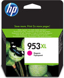 HP 953XL High Yield Magenta Original Ink Cartridge, F6U17AE
