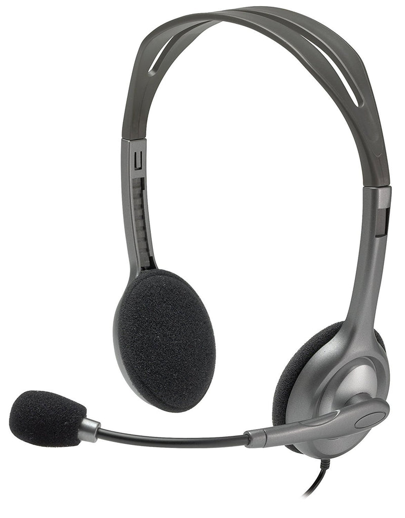 Logitech H110 Stereo Headset with Noise Cancelling Microphone for PC