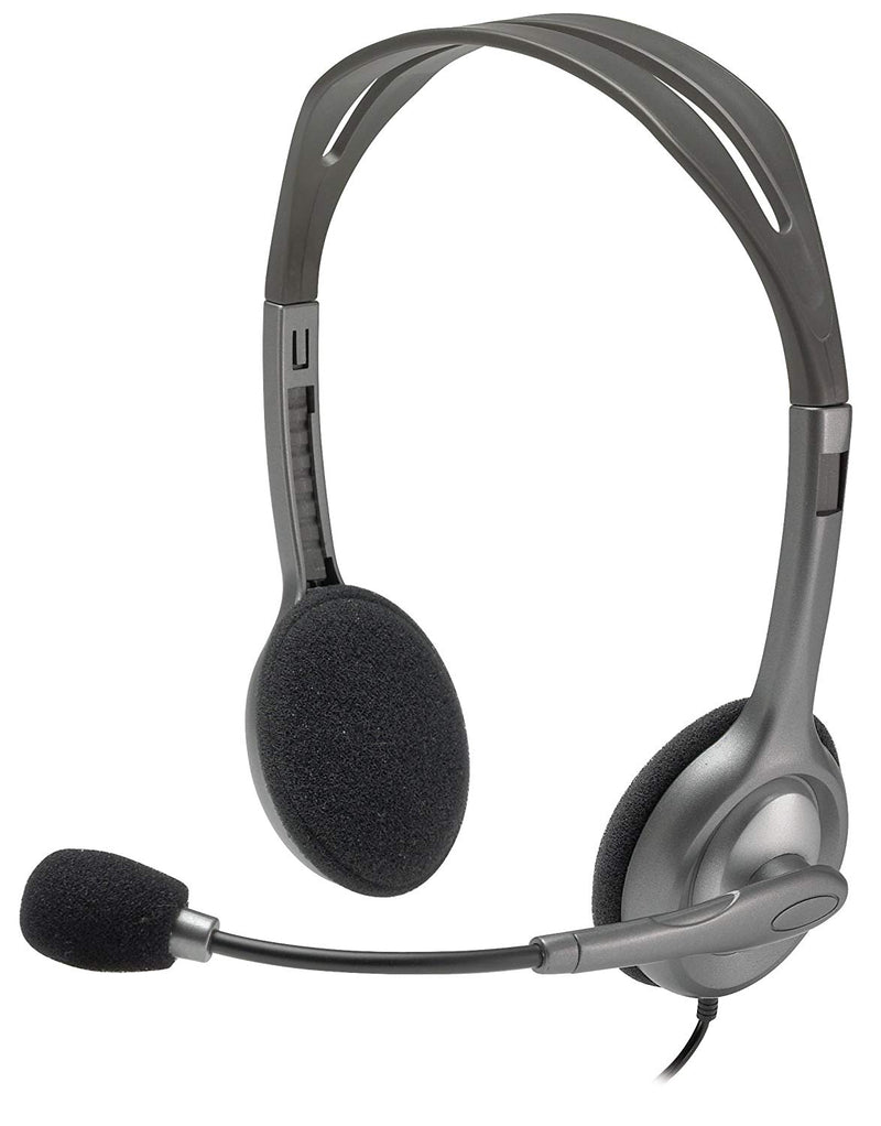 Logitech Stereo Headset H111 with Adjustable Headband and Boom microphone