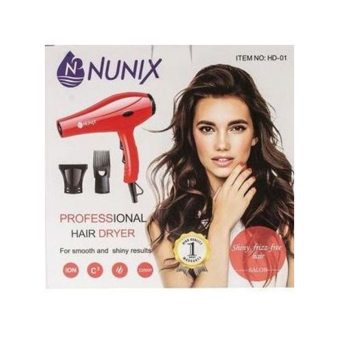 Nunix HD-01 Blow Dry Machine  - Auto power-off, High air pressure, 4 Temperature options