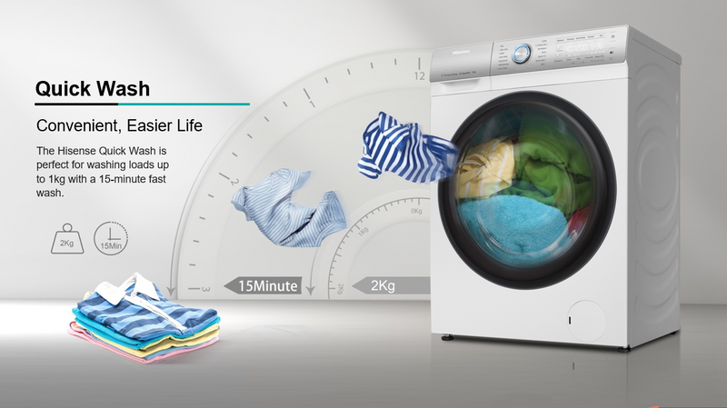Hisense WFPV8012EMT 8Kg Front Load Washing Machine